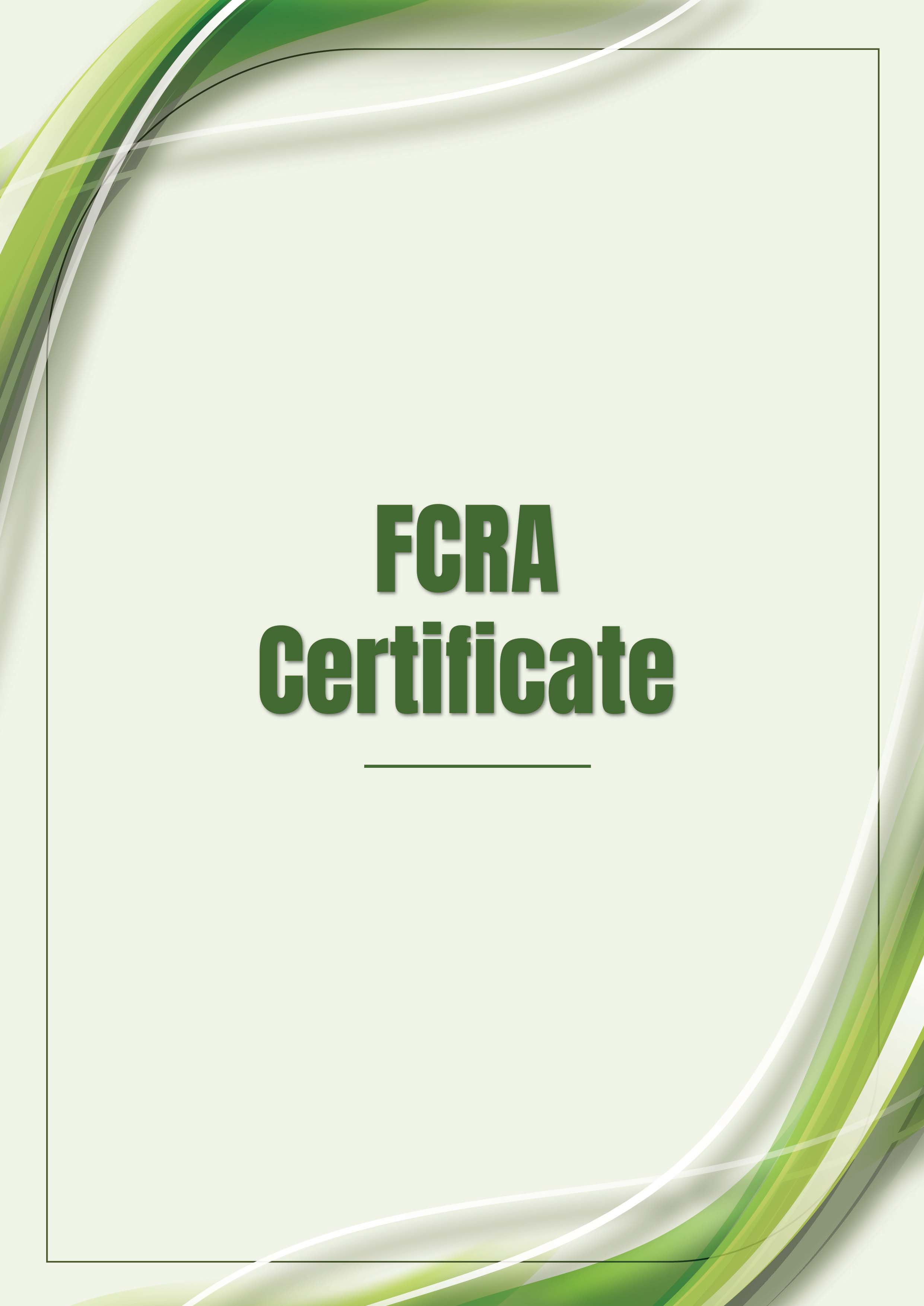 FCRA Registration Certificate