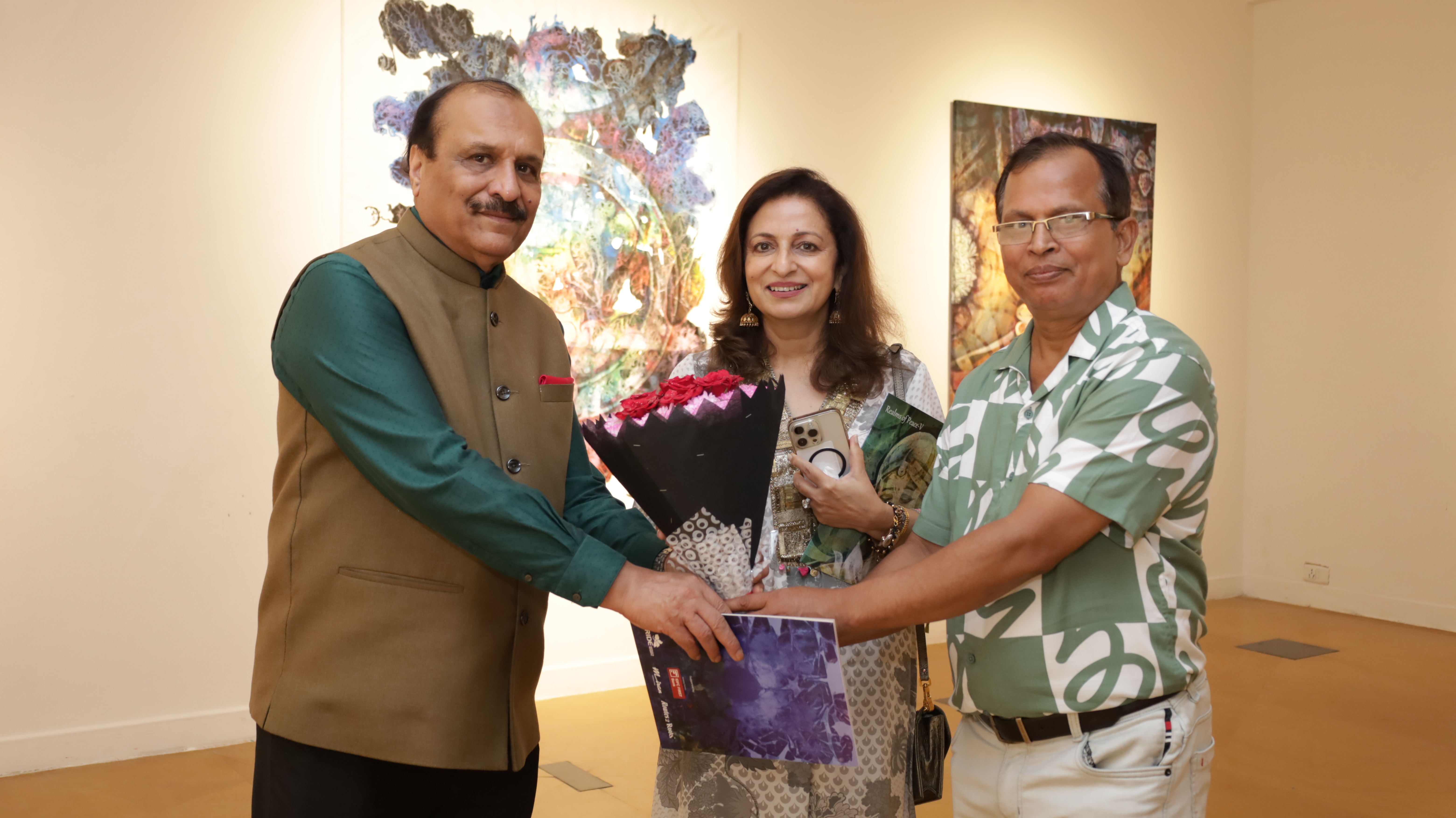 Routes 2 Roots Founders Inaugurate Painting Exhibition at India Habitat Centre