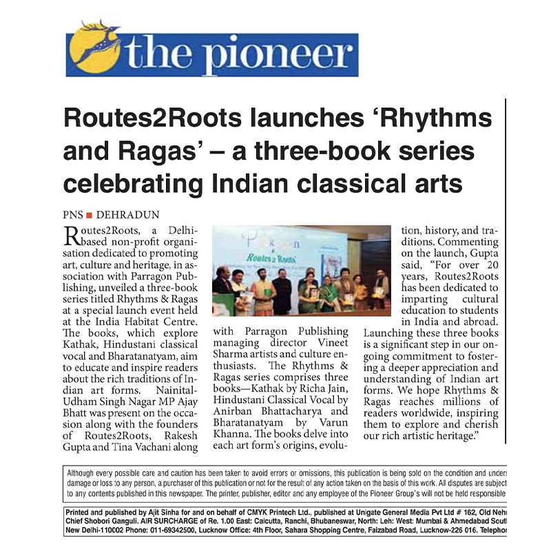 Routes 2 Roots Launches Books on Classical Art Forms
